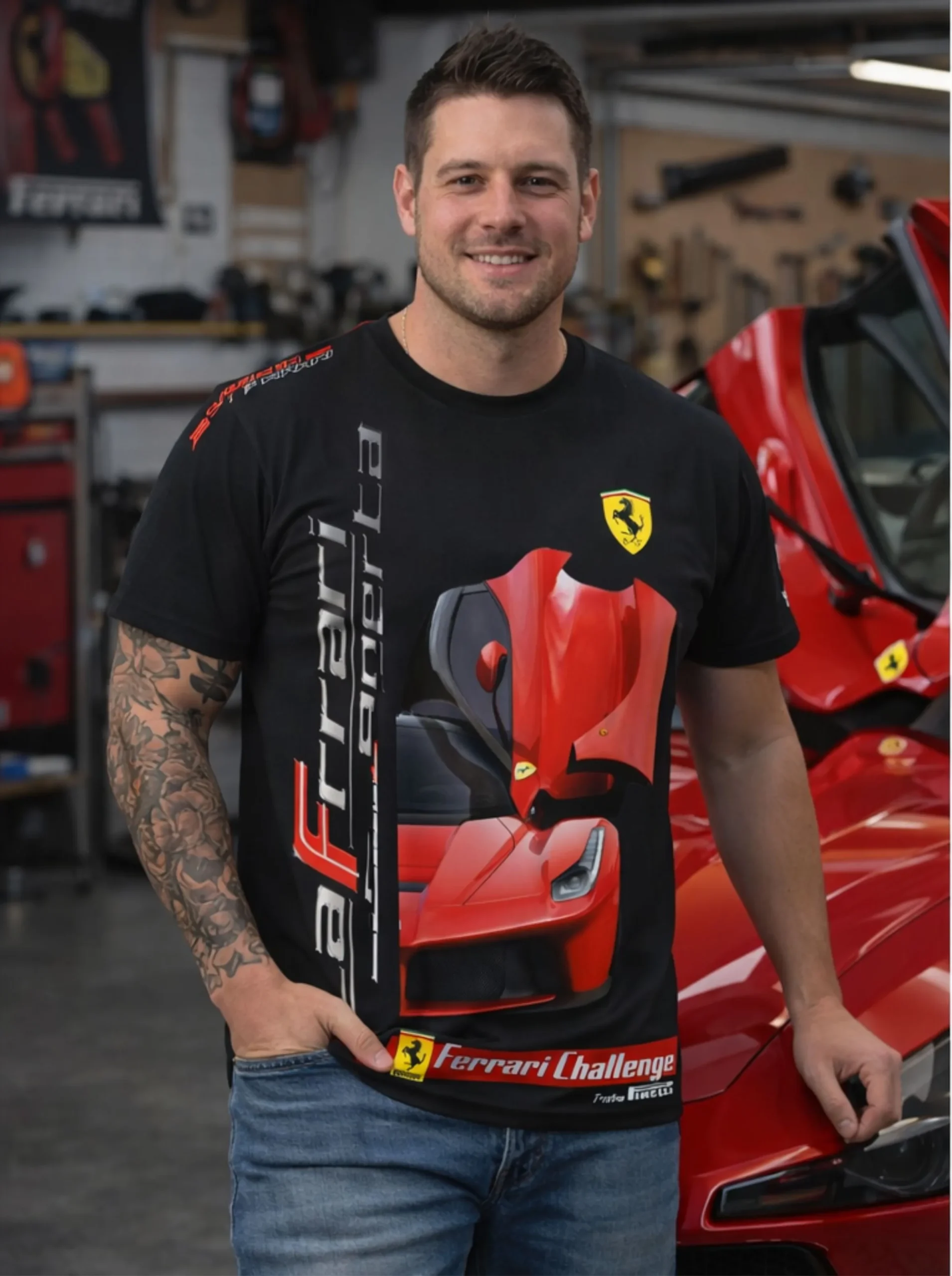 Мъжка тениска Ferrari Challenge Racing