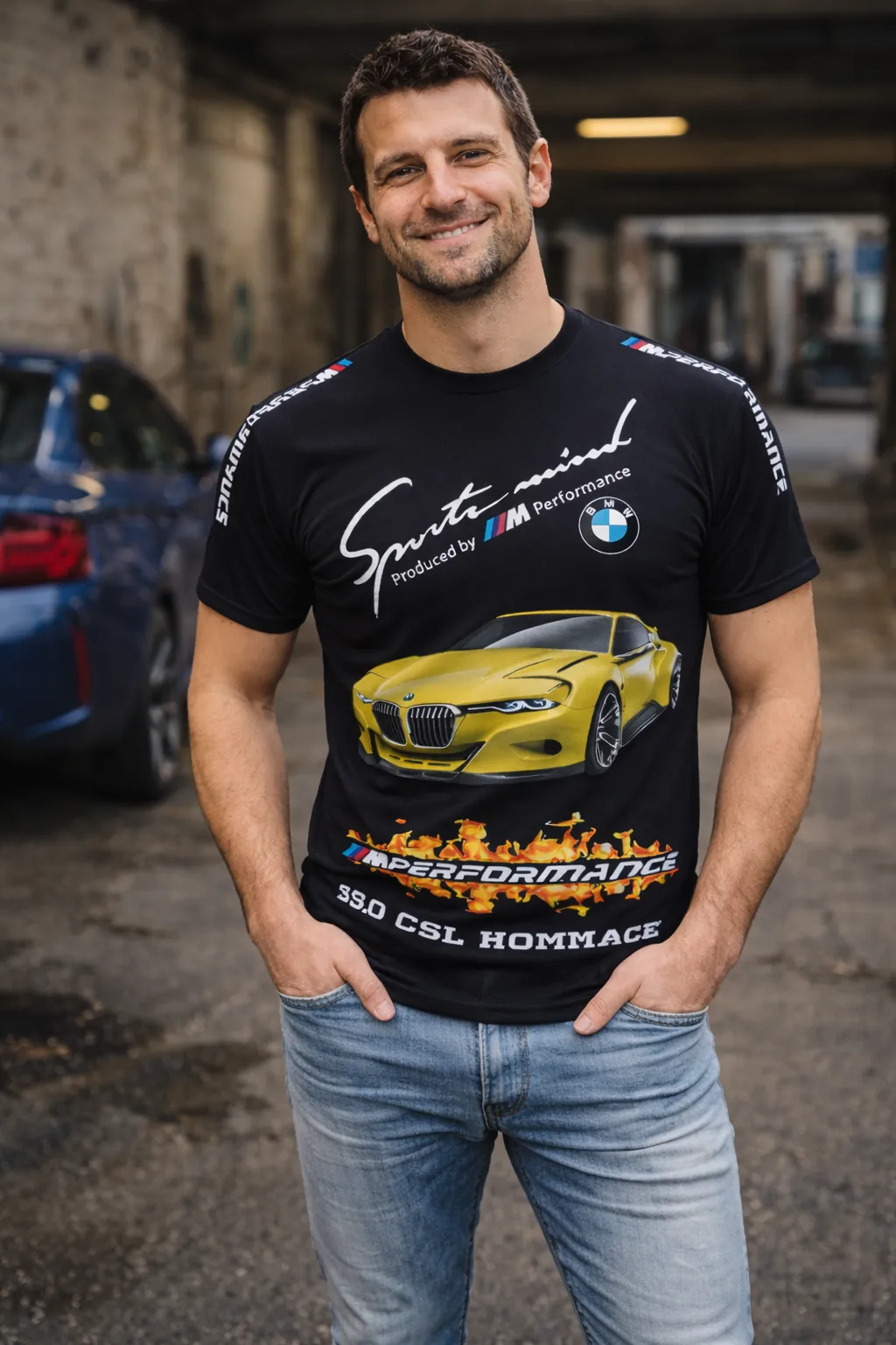 Мъжка тениска BMW CSL Hommage
