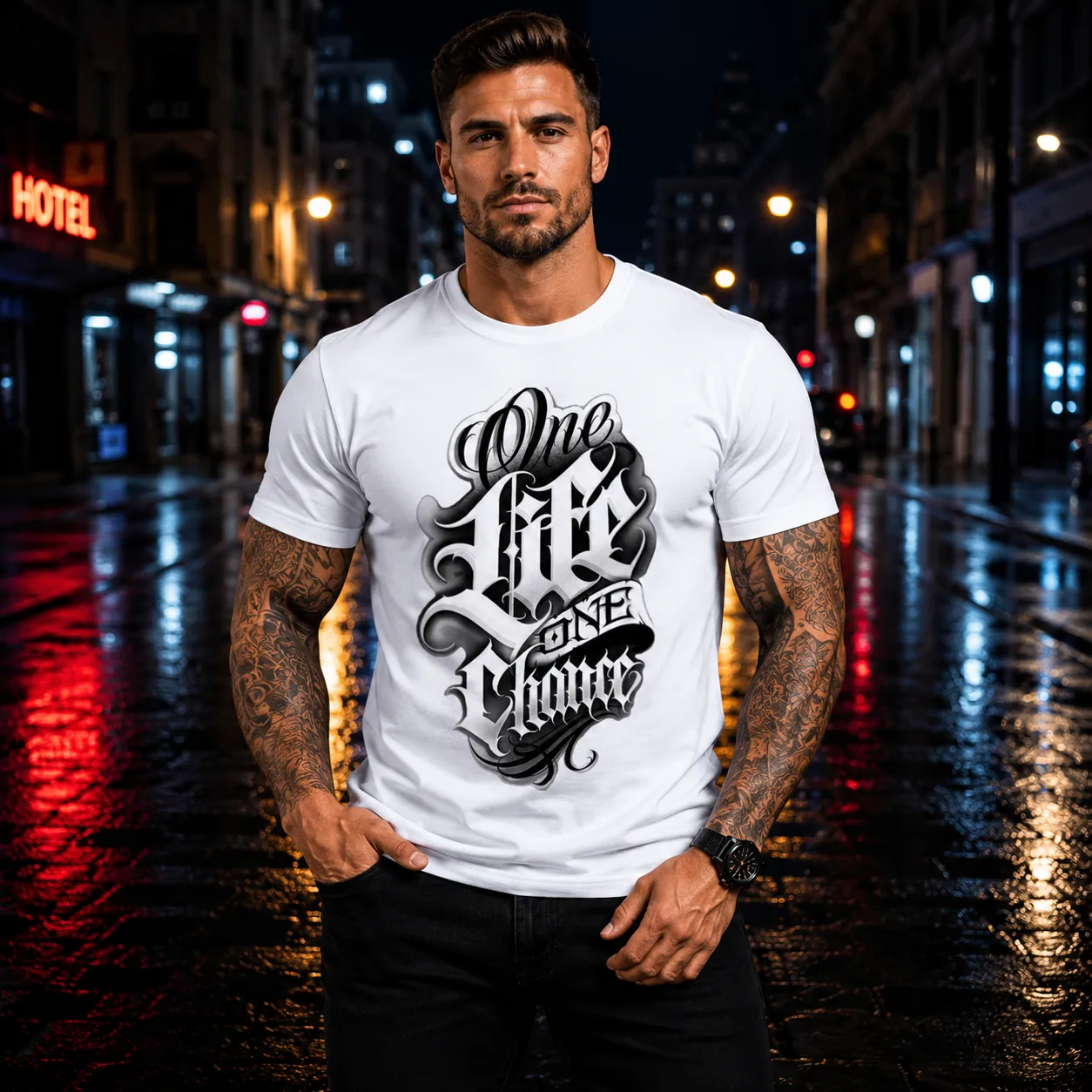 Мъжка Тениска „One Life One Chance“