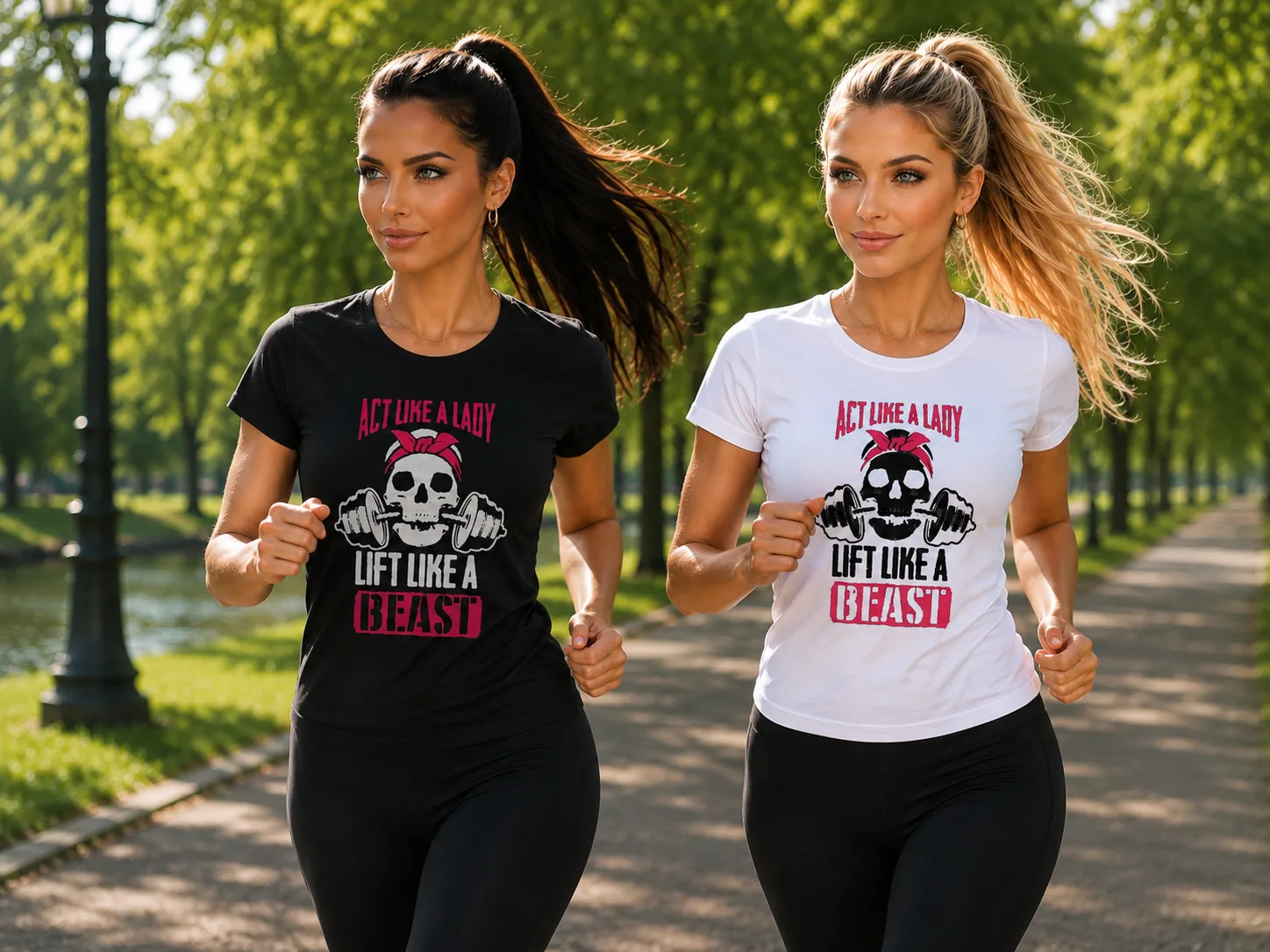 Дамска Тениска „Act Like a Lady – Lift Like a Beast“