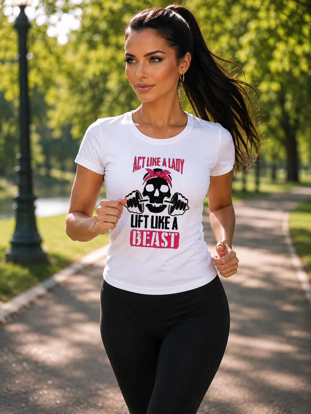 Дамска Тениска „Act Like a Lady – Lift Like a Beast“