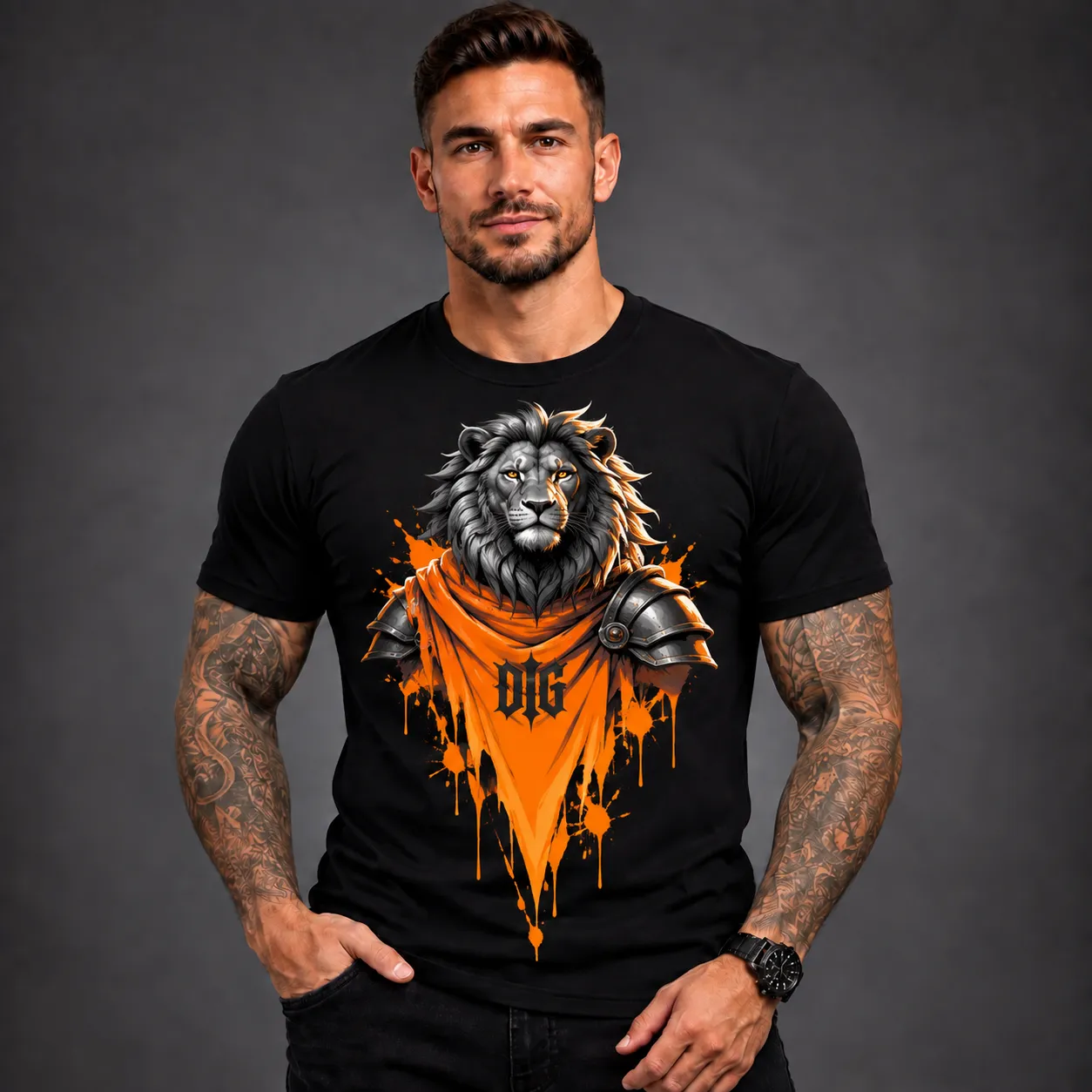 Мъжка тениска The Fiery Lion